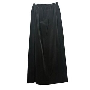 Junior House Vintage Black Cotton Velvet Maxi Skirt Union Made Womens XS